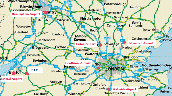 Map of Airports